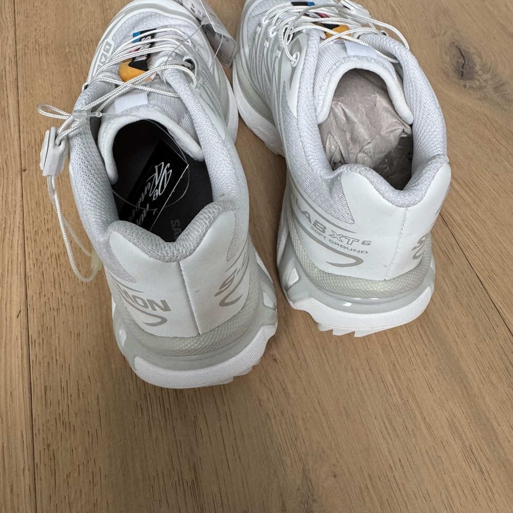 Salomon White and Gray Athletic Shoes - Picture 3 of 7